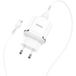 HOCO N3 Chargeur Secteur avec Câble microUSB, 18W, 3A, 1 x USB-A, Blanc
