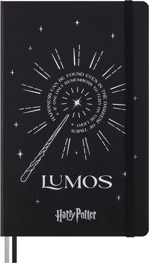 Moleskine Limited Edition Harry Potter Lumos Notitieboek - Large (13x21cm) - Gelinieerd - Zwart