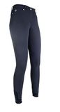 HKM Rijbroek -LG basic- silicoon knievlakken donkerblauw 36