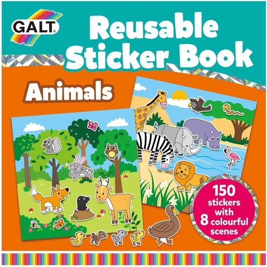 Galt Herbruikbaar Stickerboek Dieren 158-delig 21 Cm