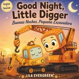 Good Night, Little Digger - Buenas Noches, Pequeña Excavadora: A Bilingual English-Spanish Construction Bedtime Book for Kids