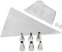 Zenker Set van 20 spuitzakken 6 roestvrijstalen spuitmondjes en 3 plastic spuitmondjes 32 cm Smart Pastry