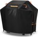 Housse de barbecue à gaz sans marque - Imperméable et résistant aux UV en tissu Oxford 420D - Avec ventilation, fixation coupe-vent et réflecteurs - Pour barbecue à gaz d'extérieur - 146x61x122 cm