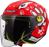 LS2 OF622 Funny II Paws Rood Casque jet enfant - Taille L