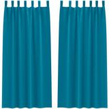 vidaXL Blackout Gordijnen met Ringen 2 st Turquoise 225 x 140 cm