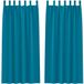vidaXL Blackout Gordijnen met Ringen 2 st Turquoise 225 x 140 cm