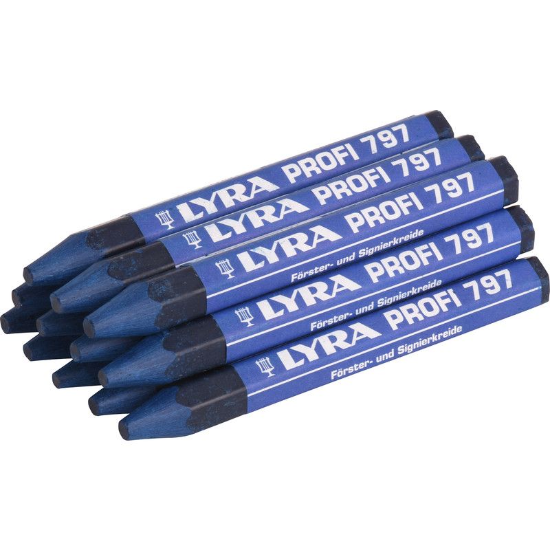 Thomson vetkrijt zeskant Blauw 12 Stuks