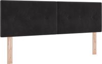 vidaXL Hoofdbord Zwart 144 cm Fluweel