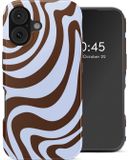Selencia Hoesje - Geschikt voor Apple iPhone 17 - Backcover geschikt voor MagSafe - Dream Swirl Chocolate