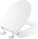 Merkloos / Sans marque Wan GmbH Verhoogde Rustig Sluiten Ronde Voorkant Toiletbril - Wit
