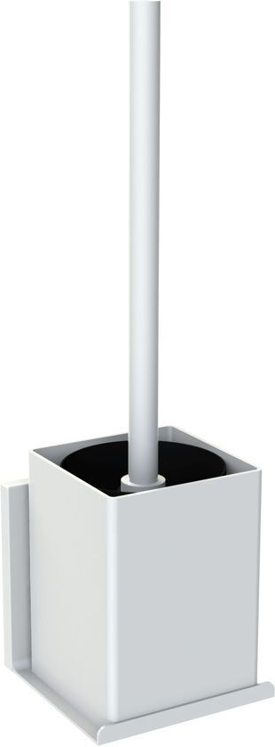 Allibert New Game - wc-borstelhouder - mat wit gelakt aluminium