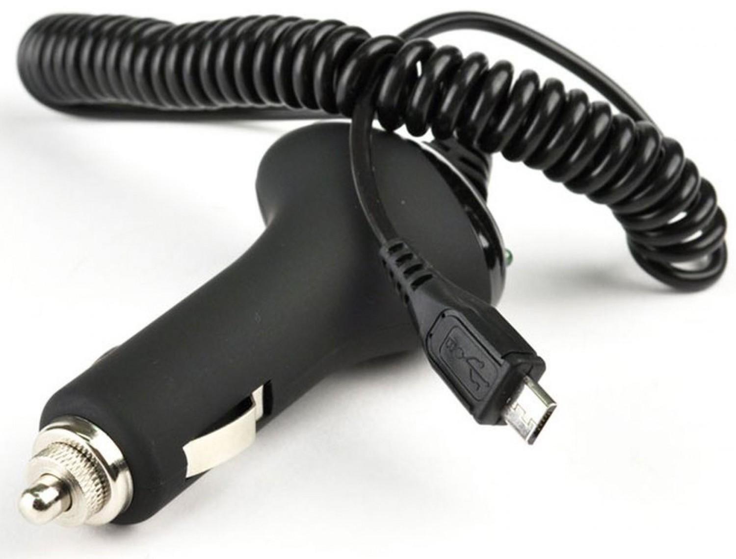 muvit Car Charger Micro USB 1 A Black Curled