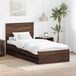 Maison Exclusive - Cadre de lit, marron, aspect chêne, 90 x 190 cm, en bois massif