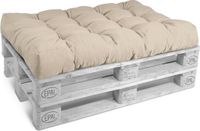 Beautissu Style – Palletkussen Zitkussen Natuur 120x80 cm
