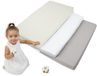 Medi Partners 3pcs. Hoeslaken voor een Babybedje 70x140 cm 100% Katoenen babybeddengoed kindermatras slaapzak (Geruit-Wit-Grijs)