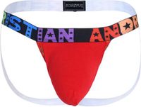 Andrew Christian Almost Naked Pride Cotton Jockstrap Rouge - Taille M