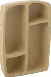 J-Line Wandrek Flint - Papier Maché - Naturel - Small