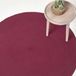 Homescapes Handgeweven gevlochten vloerkleed in paars, 120 cm rond