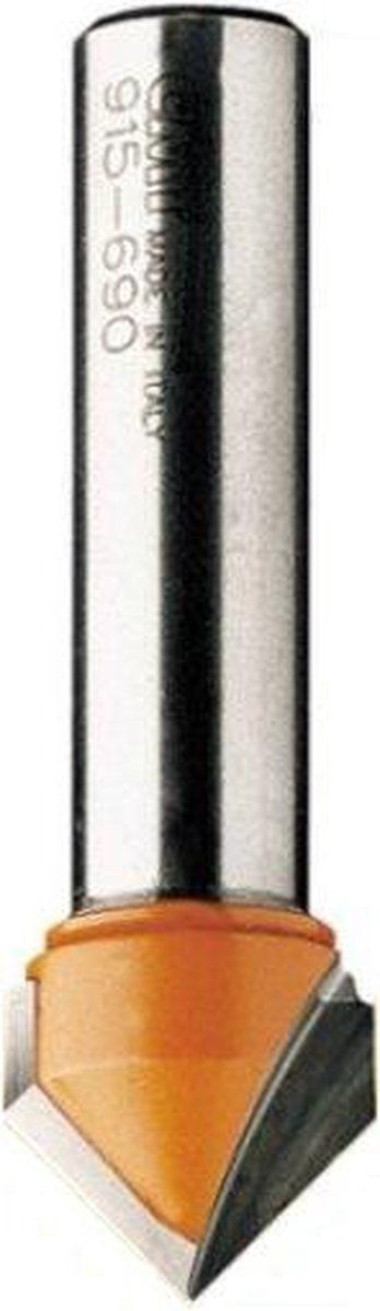 CMT HM V-groeffrees Ø 9,5 x 12,7/44,5 mm. 90º