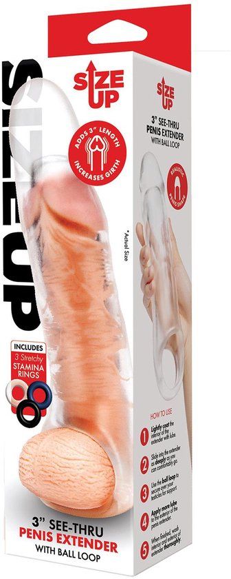 Size-Up Size Up View penisvergroter met bal Loop extra Girthy - Transparant