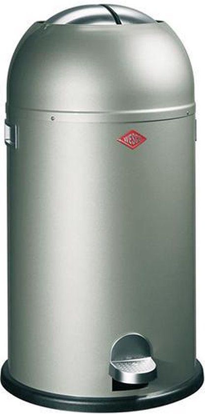 Wesco Kickmaster - Vuilnisbak - 33 liter - Zilver