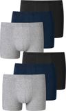 Schiesser Retro Boxer 95/5 Organic Cotton Heren Boxershorts 6-Pack Zwart/Navy/Grijs L