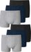Schiesser Retro Boxer 95/5 Organic Cotton Heren Boxershorts 6-Pack Zwart/Navy/Grijs L