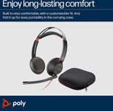 HP Poly Blackwire C5220 On Ear headset Computer Kabel Stereo Zwart Noise Cancelling Headset, Volumeregeling, Microfoon