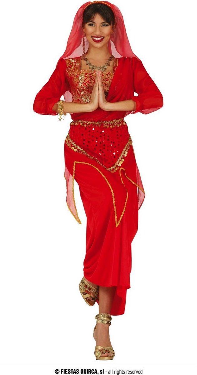 Fiestas Guirca Verkleedjurk Danseres Dames Rood 38/40