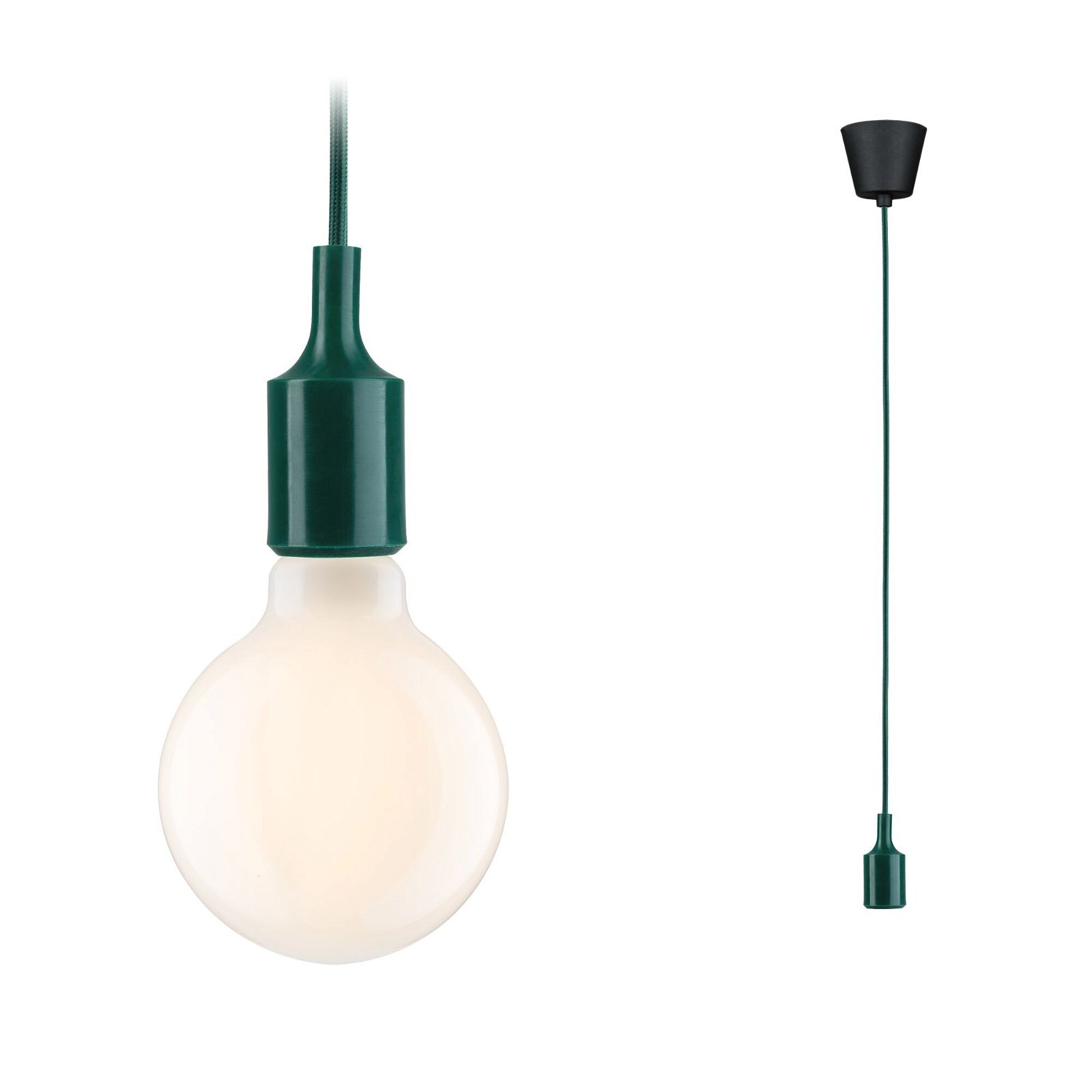 Paulmann Neordic Hanglamp Ketil E27 max. 60W Groen/Zwart dimbaar Silicon/Kunststof