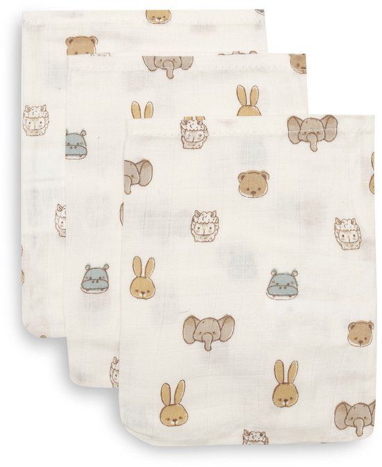 Jollein Hydrofiel Washandje 15x20cm Jollies (3pack)