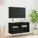 Maison Exclusive Meuble TV mural exclusif - Dimensions : 80 x 30 x 40 cm - Couleur : Noir, imitation chêne