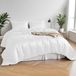 Ensemble de literie en bambou, 4 pièces, blanc, pour lit double