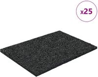 vidaXL Rubber granulaat patio pad zwart 6 x 9 x 0,3 cm rubber
