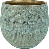 Ter Steege Plantenpot - Shiny Blauw - Keramiek - D18 x H16 cm