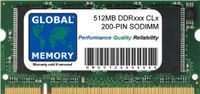GLOBAL MEMORY 512MB DDR 266/333/400MHz 200-PIN SODIMM Memory Ram voor Laptops/Notebooks