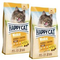 HAPPY CAT Minkas Droogvoer Kat Volwassen, Hairball Control, Gevogelte 2x10 kg