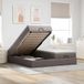 Prolenta Maison Exclusive - Ottomaans bedframe met taupekleurige matras, 160x200 cm, textiel