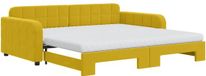 vidaXL Canapé-lit avec lit gigogne et matelas 100x200 cm velours jaune