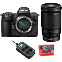 Nikon Z8 Zwart + Z 28-400 mm f 4-8 VR Zwart + Kingma 2400mAh accu (Nikon EN-EL15) + Kingma acculader