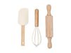 Nordwik Ustensiles de cuisson en silicone pour enfants, 3 pièces crème
