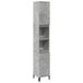 vidaXL Badkamerkast 30x30x190 cm bewerkt hout betongrijs