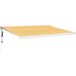 Maison Exclusive - Pare-soleil extensible, jaune et blanc, 4x3 mètres, tissu et aluminium