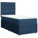 VidaXL Boxspringbed met matras, blauw, 90x200 cm, stof