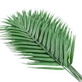 Bacucine 12 stuks kunstmatige palmbladeren tropische palmbladeren groen faux palmbladeren voor palmzondag jungle Hawaiiaanse Luau feesttafel bruiloft verjaardag woondecoratie