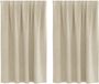 vidaXL Gordijnen 2 stuks Crèmekleurig 140 x 140 cm Fluweel