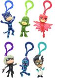 PJ Masks 3D PVC sleutelhanger/clip-on 6 cm - 6 verschillende designs