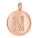 Lucardi Dames Gerecycled just.d stalen hanger roseplated letter kristal