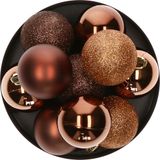 Atmosphera Kerstballen - 5 stuks - Brons - Kunststof - 5 cm
