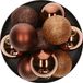 Atmosphera Kerstballen - 5 stuks - Brons - Kunststof - 5 cm